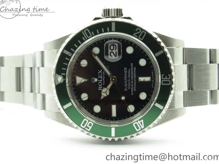 Bracelet Engraving Submariner No ARF1:1 Edition on 904L SS Rehaut Best SH3135 16610 LV Steel Green 0331